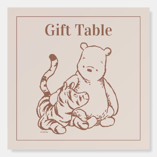 Classic Pooh & Pals Baby Shower Cards & Gifts Foam Board (Front)