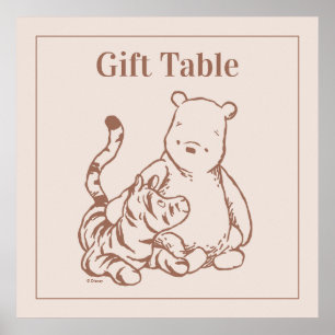 Classic Pooh & Pals Baby Shower Cards & Gifts Poster