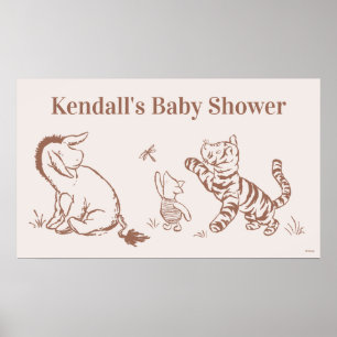 Classic Pooh & Pals Baby Shower Poster