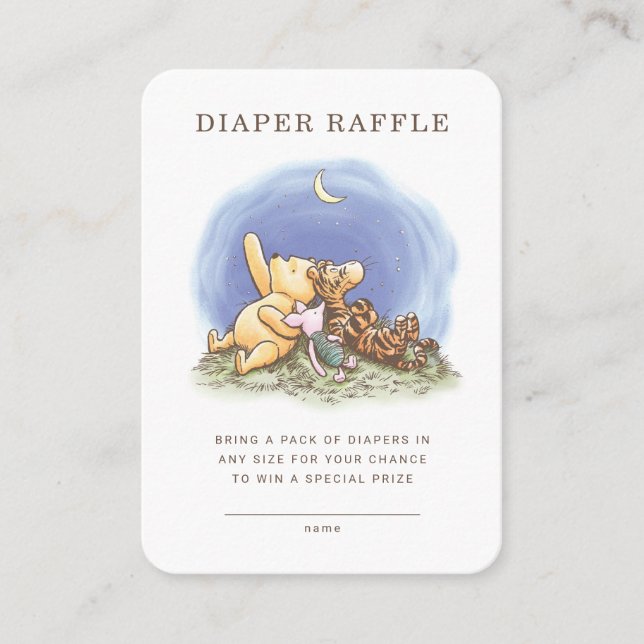 Classic Pooh & Pals Diaper Raffle Insert Card (Front)