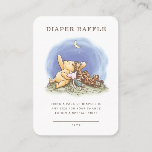 Classic Pooh  Pals Diaper Raffle Insert Card