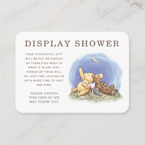 Classic Pooh  Pals Display Shower Place Card