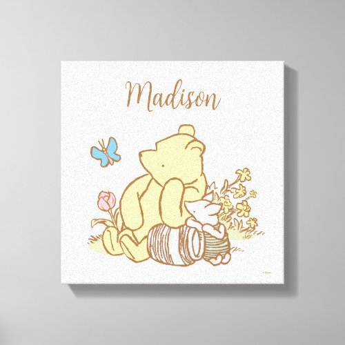 Classic Pooh Personalized Canvas Print