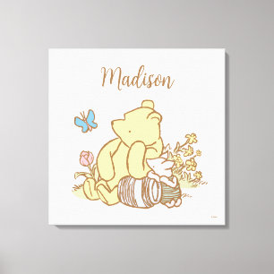 Classic Pooh Personalized Canvas Print