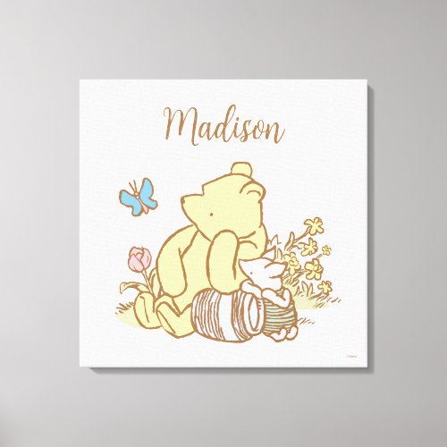 Classic Pooh Personalized Canvas Print
