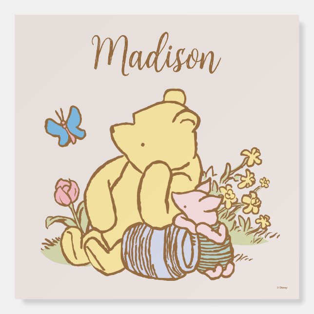 Classic Pooh Personalized Foam Board (Front)