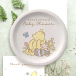Classic Pooh & Piglet Baby Shower Paper Plates<br><div class="desc">Celebrate your Winnie the Pooh themed Baby Shower with these sweet classic Pooh and Piglet paper paper plates. Personalize by adding your name custom text!</div>
