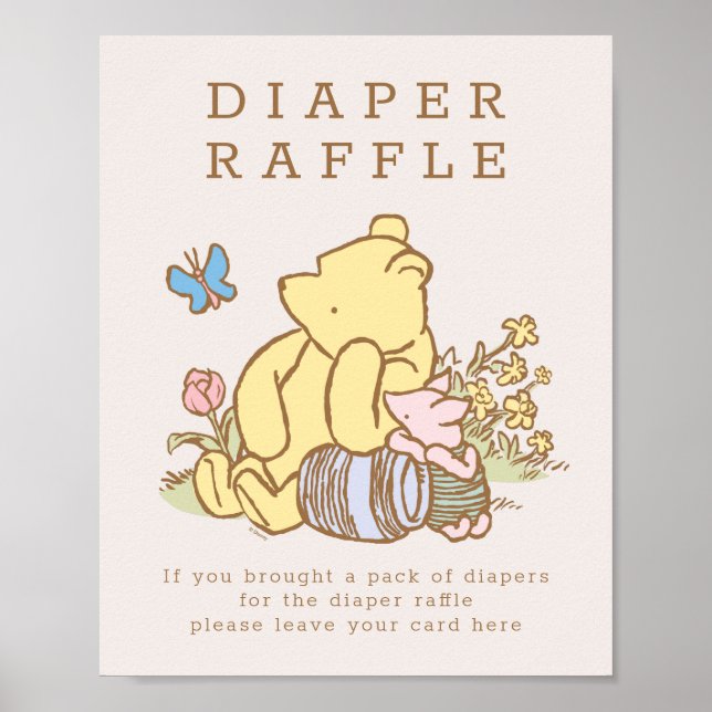 Classic Pooh & Piglet Baby Shower Poster (Front)