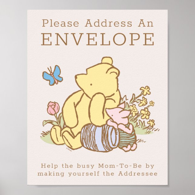 Classic Pooh & Piglet Baby Shower Poster (Front)