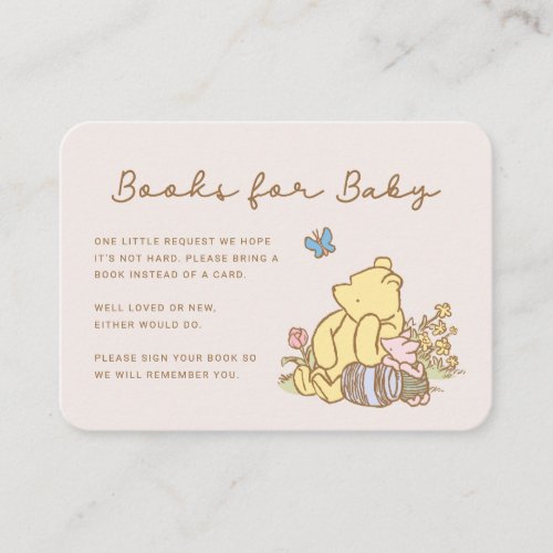 Classic Pooh  Piglet Books for Baby Insert Card