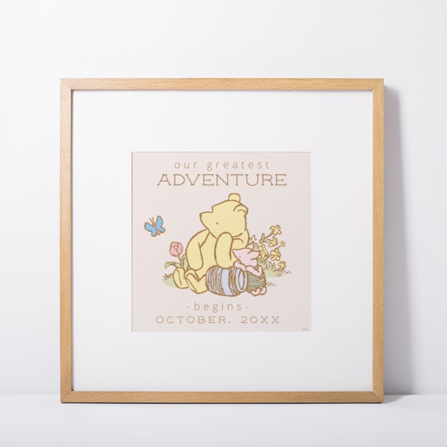Classic Pooh & Piglet | Pregnancy Announcement Poster (Creator Uploaded)