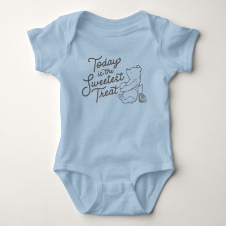 Classic Pooh & Piglet | Today Is The Sweetest Trea Baby Bodysuit