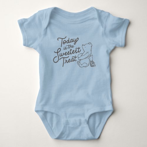 Classic Pooh  Piglet  Today is the Sweetest Trea Baby Bodysuit