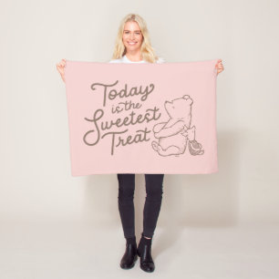 Classic Pooh & Piglet   Today is the Sweetest Trea Fleece Blanket