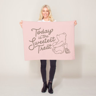 Classic Pooh & Piglet | Today is the Sweetest Trea Fleece Blanket