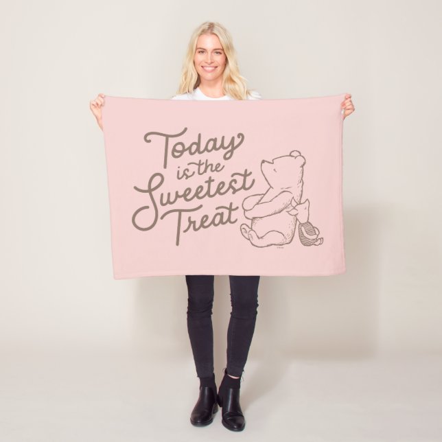 Classic Pooh & Piglet | Today is the Sweetest Trea Fleece Blanket (In Situ)
