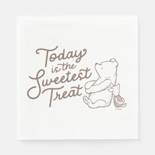 Classic Pooh & Piglet | Today is the Sweetest Trea Napkins (Front)