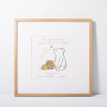 Classic Pooh | Pregnancy Announcement  Poster by winniethepooh at Zazzle