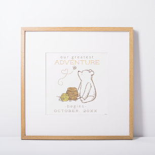 Classic Pooh Pregnancy Announcement Poster