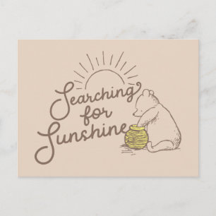 Classic Pooh Searching for Sunshine Postcard