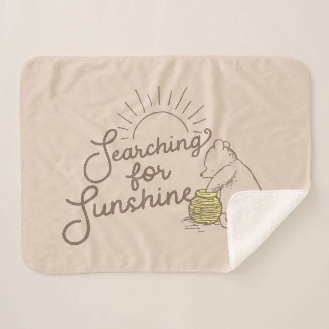 Classic Pooh | Searching for Sunshine Sherpa Blanket (Front (Horizontal))