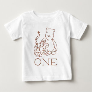 Classic Pooh & Tigger   1st Birthday - One Baby T-Shirt