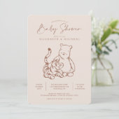 Classic Pooh & Tigger Baby Shower Invitation (Standing Front)