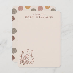 Classic Pooh & Tigger Baby Shower Note Card