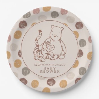 Classic Pooh & Tigger Baby Shower Paper Plates by winniethepooh at Zazzle