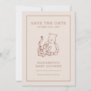 Classic Pooh & Tigger Baby Shower Save the Date