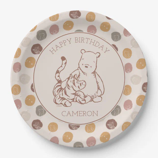 Classic Pooh & Tigger First Birthday Paper Plates | Zazzle