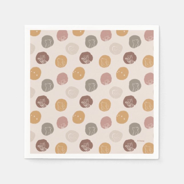 Classic Pooh & Tigger First Birthday Pattern Napkins (Front)