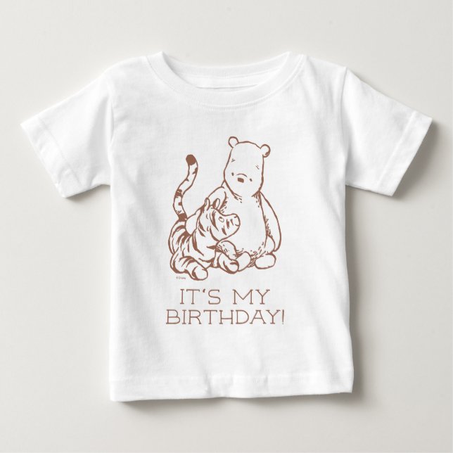 Classic Pooh & Tigger | It's My Birthday Baby T-Shirt (Front)