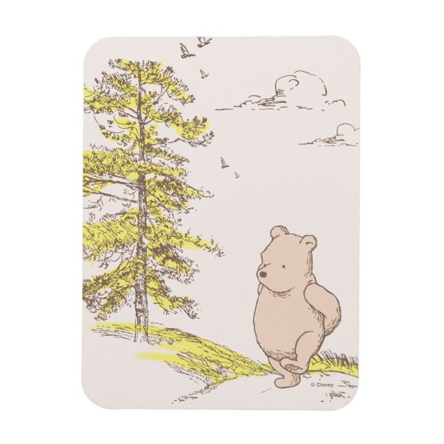Classic Pooh Walking in the Woods Magnet (Vertical)