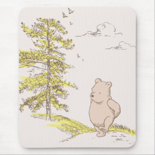 Classic Pooh Walking in the Woods Mouse Pad