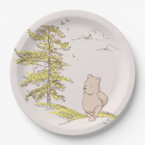 Classic Pooh Walking in the Woods Paper Plates