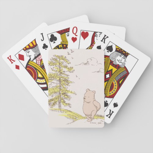 Classic Pooh Walking in the Woods Poker Cards