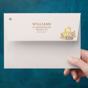 Classic Pooh We Can Bearly Wait Baby Shower Envelope