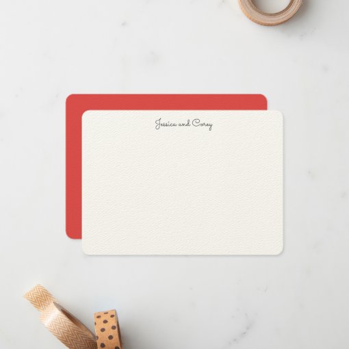 Classic Pop of Red Note Cards | Zazzle