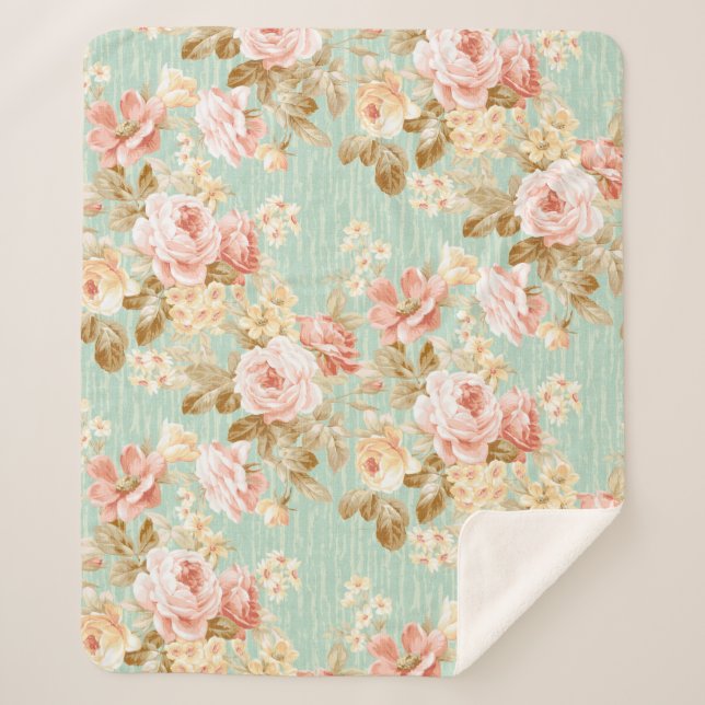 Classic Popular Flower Seamless pattern background Sherpa Blanket (Front)