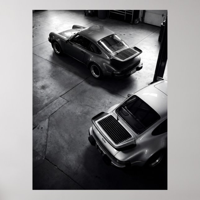 Classic Porsche 911 Turbo Aerial View  Poster (Front)