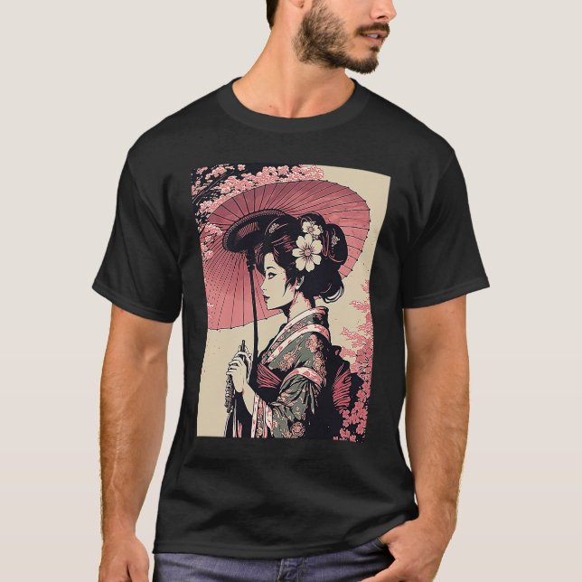Classic Portrait Geisha T-Shirt (Front)