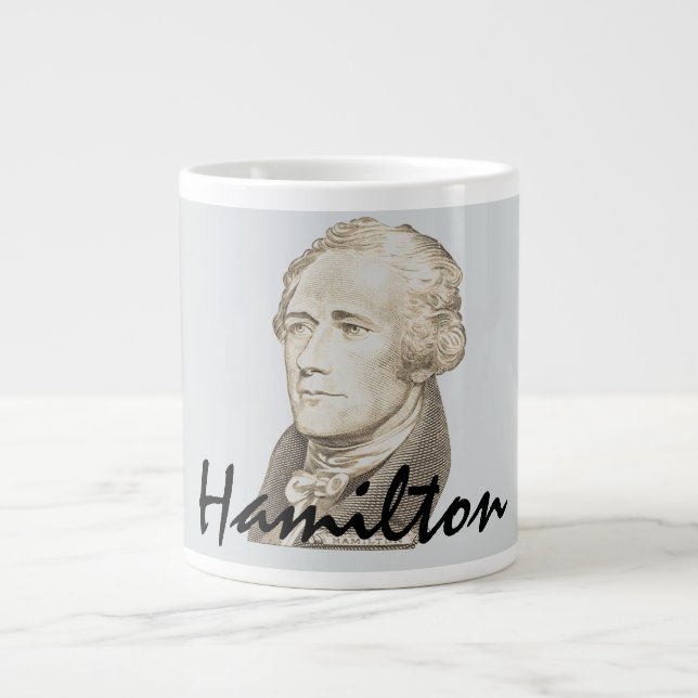 Classic Portrait of Alexander Hamilton Giant Coffee Mug (Front)