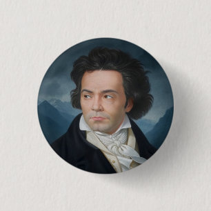 Classic Portrait of Beethoven Button