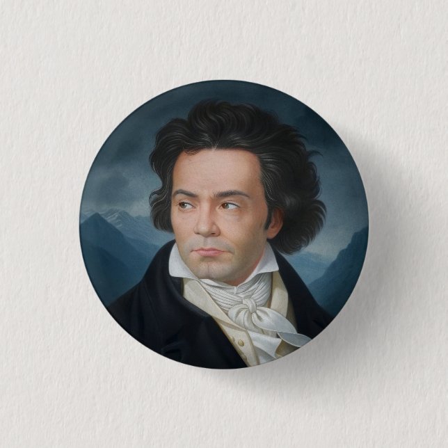 Classic Portrait of Beethoven Button (Front)