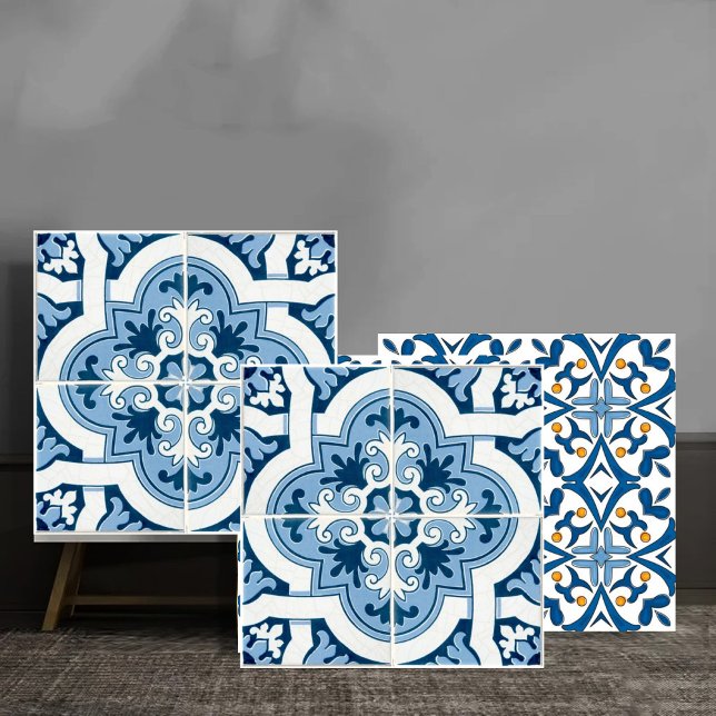 Classic Portuguese  Blue and White Mediterranean P Ceramic Tile (Creator Uploaded)