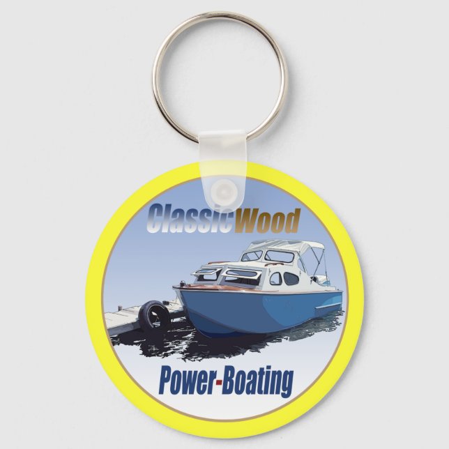 Classic Power-Boating Keychain (Front)