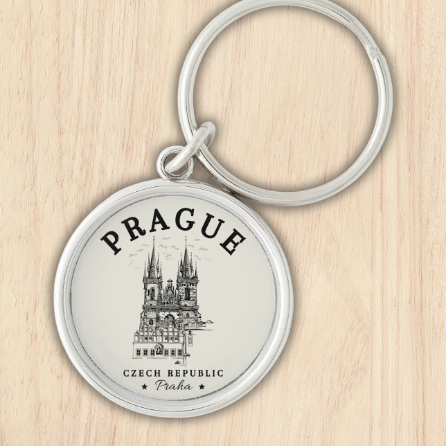 Classic Prague Czech Republic Landscape Keychain (Creator Uploaded)