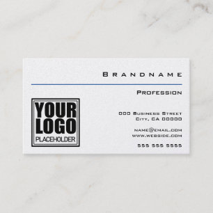 Classic Premium Pearl White with Logo and Photo Business Card