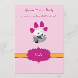 "Classic Prep" New Puppy / Cat Announcement Girl